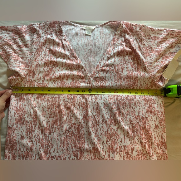 Caslon‎ Red and White Patterned Blouse - Picture 4 of 7